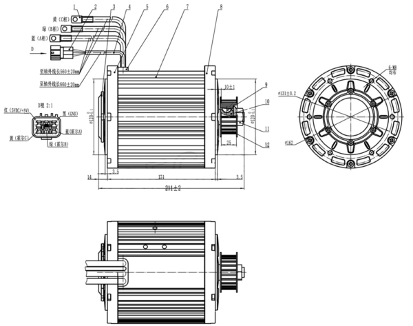 QS138-4kW-90H dimensions