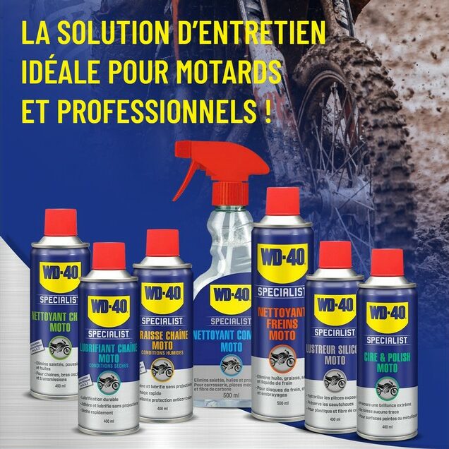 Lubrifiant chaîne WD-40 Specialist Moto condition sèche 400ml – Pièce