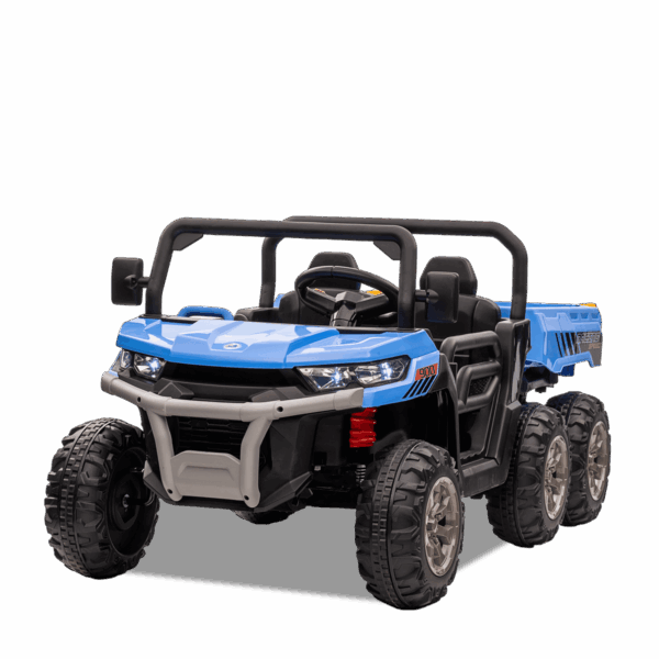 Tracteur enfant électrique | 6x6 Benne Basculante Bleu