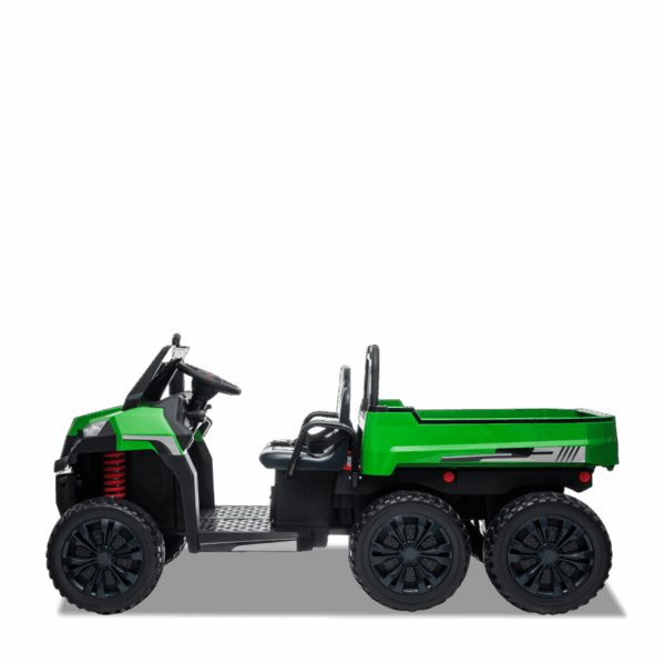 Tracteur enfant électrique | 6x6 Benne Basculante V2 Vert