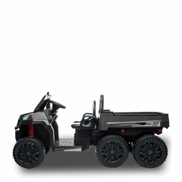 Tracteur enfant électrique | 6x6 Benne Basculante V2 Noir
