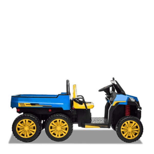Tracteur enfant électrique | 6x6 Benne Basculante V2 Bleu