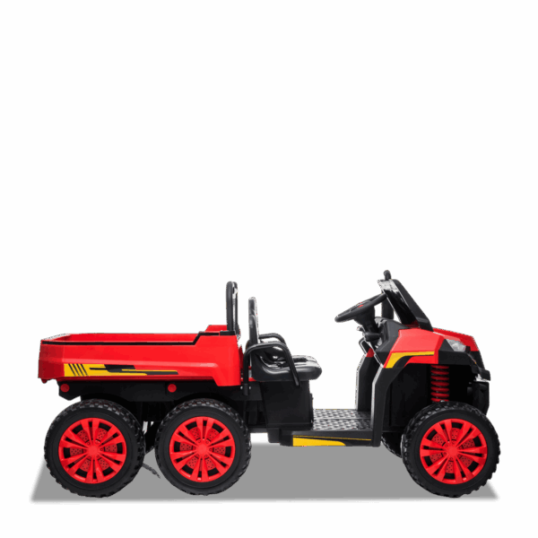 Tracteur enfant électrique | 6x6 Benne Basculante V2 Rouge
