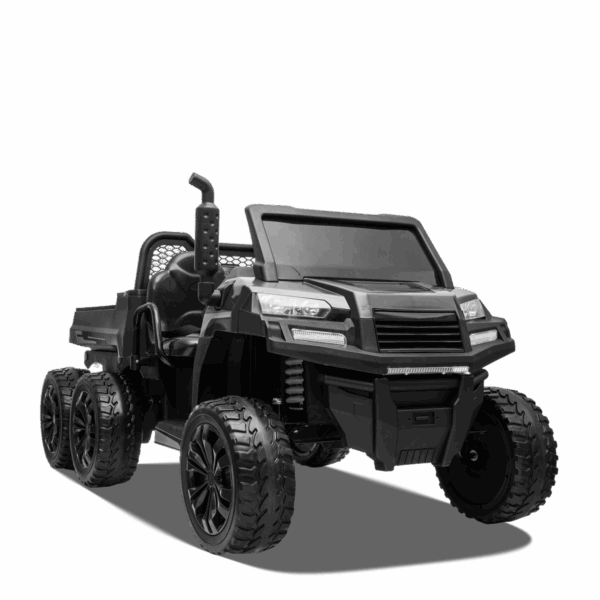 Tracteur enfant électrique | 6x6 Benne Basculante V2 Noir