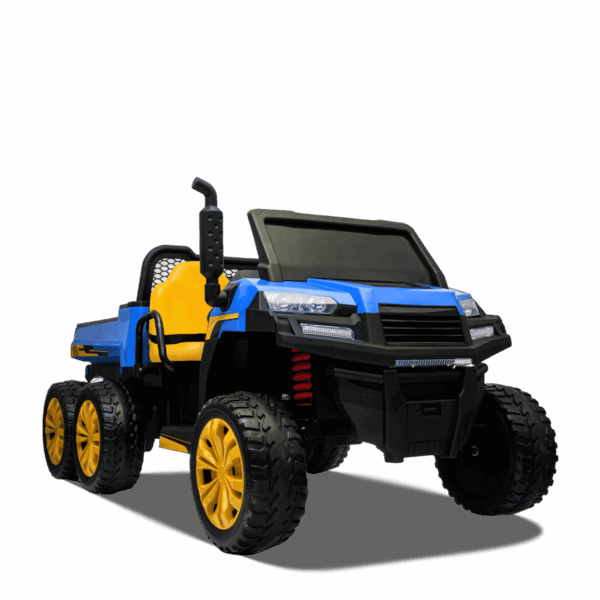 Tracteur enfant électrique | 6x6 Benne Basculante V2 Bleu