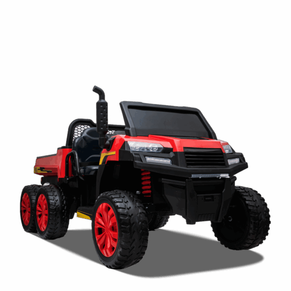 Tracteur enfant électrique | 6x6 Benne Basculante V2 Rouge