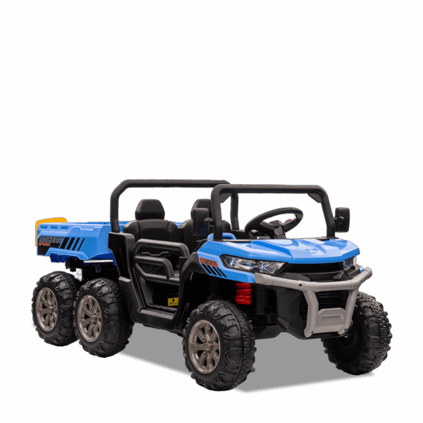 Tracteur enfant électrique | 6x6 Benne Basculante Bleu