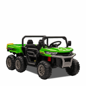 Tracteur enfant électrique | 6x6 Benne Basculante Vert