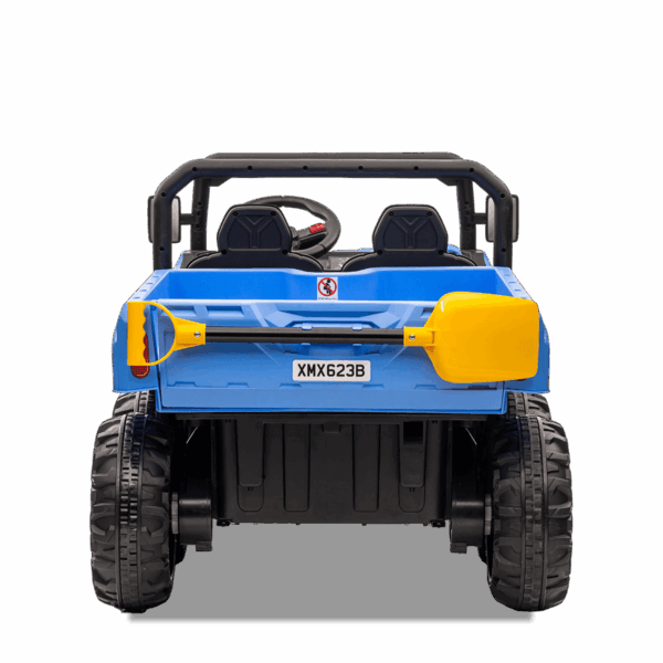 Tracteur enfant électrique | 6x6 Benne Basculante Bleu