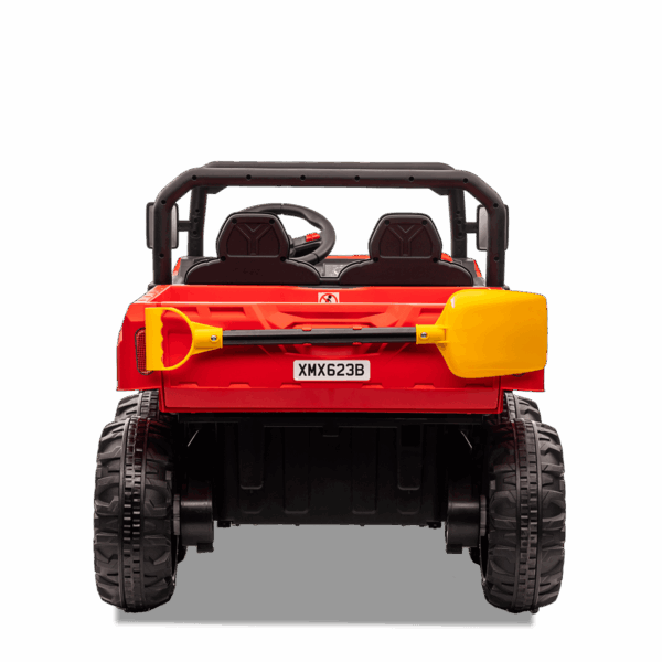 Tracteur enfant électrique | 6x6 Benne Basculante Rouge