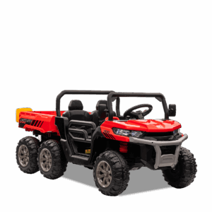 Tracteur enfant électrique | 6x6 Benne Basculante Rouge