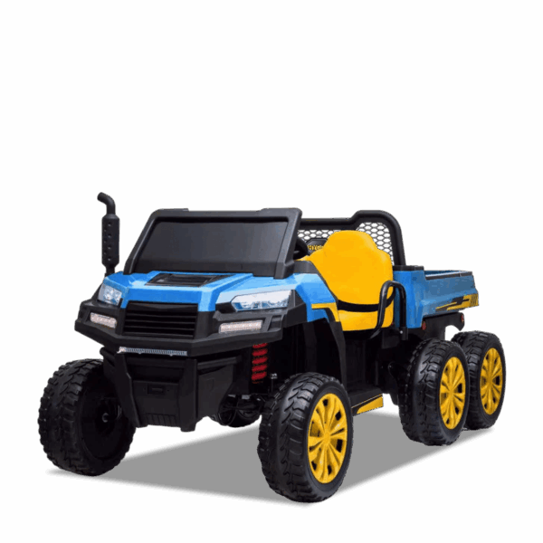 Tracteur enfant électrique | 6x6 Benne Basculante V2 Bleu