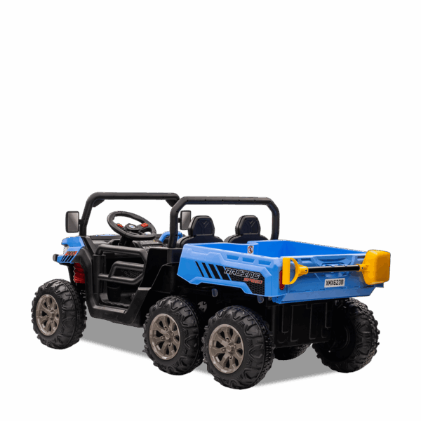 Tracteur enfant électrique | 6x6 Benne Basculante Bleu