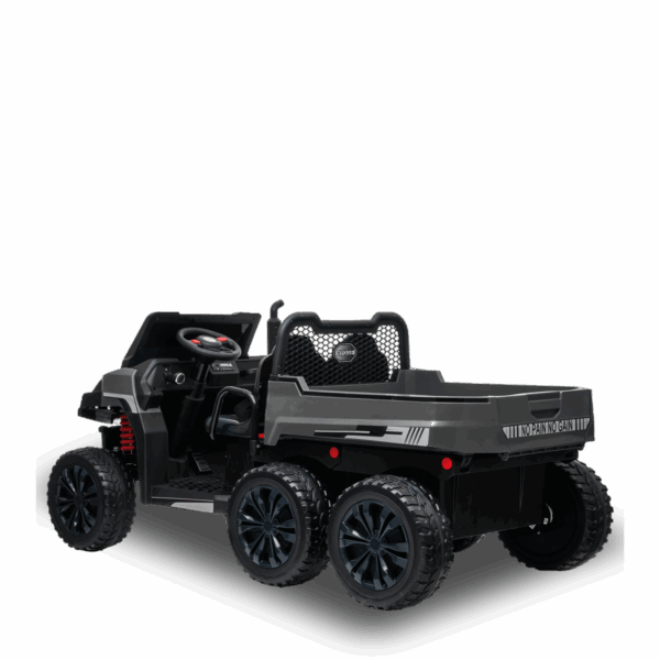 Tracteur enfant électrique | 6x6 Benne Basculante V2 Noir