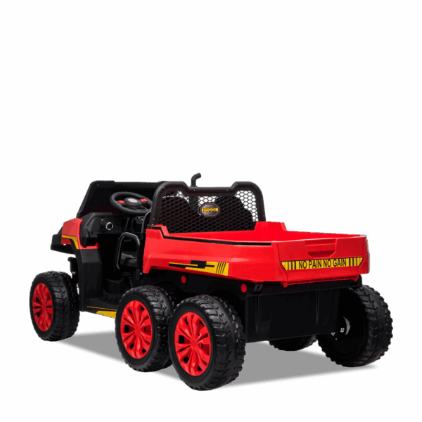 Tracteur enfant électrique | 6x6 Benne Basculante V2 Rouge