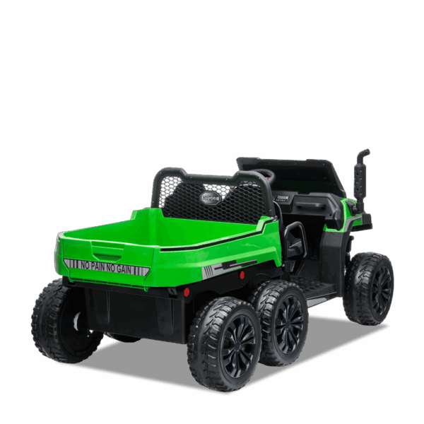 Tracteur enfant électrique | 6x6 Benne Basculante V2 Vert
