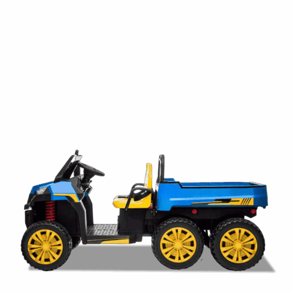 Tracteur enfant électrique | 6x6 Benne Basculante V2 Bleu
