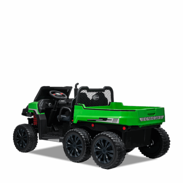 Tracteur enfant électrique | 6x6 Benne Basculante V2 Vert