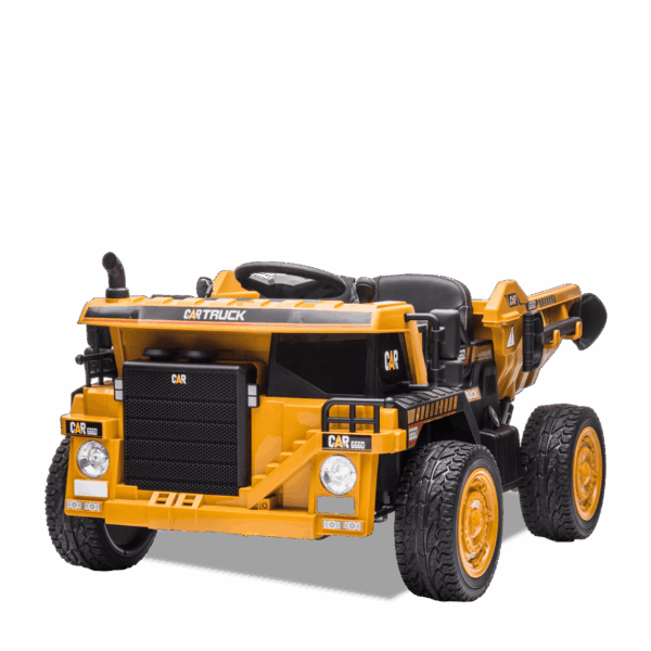 Camion de chantier électrique enfant XL Orange