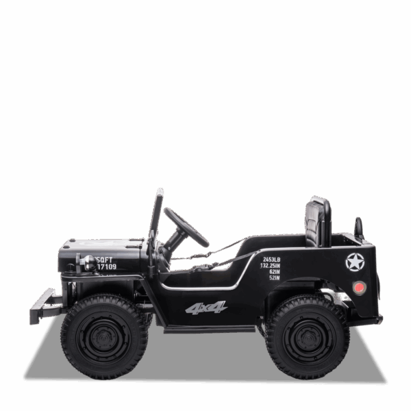 Voiture enfant électrique | Jeep Willys Noir