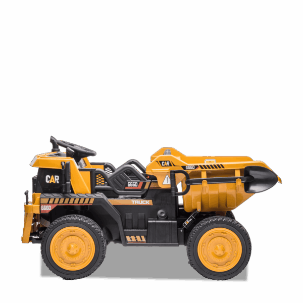 Camion de chantier électrique enfant XL Orange