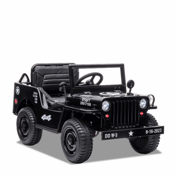 Voiture enfant électrique | Jeep Willys Noir
